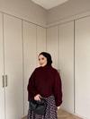 KAZK-675H&R ButikSG-Eja Midi Kazak Bordo