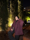 HR-3451H&R ButikEQ- Bella Oversize Kaşe Mont Bordo