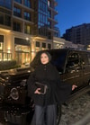 PNC-023H&R ButikLiyl Ön Gold Düğme Detaylı Panço Siyah