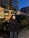 PNC-023H&R ButikLiyl Ön Gold Düğme Detaylı Panço Siyah