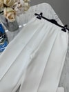 PANTLN-78H&R ButikÇımalı Scuba Bol Pantolon Beyaz