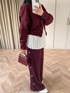 PNT-031H&R ButikHap-Çıtçıtlı Oysh Pantolon Bordo