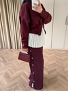 PNT-031H&R ButikHap-Çıtçıtlı Oysh Pantolon Bordo