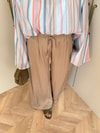 HR-1476H&R ButikMsy- Zra Pantolon Kırışık Muadil Bej