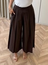 HR-1410H&R ButikPol- Bol Keten Pantolon Kahve