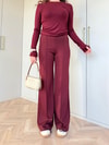 PNT-042H&R ButikTek Oysh Pantolon Bordo