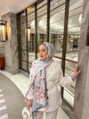 ŞAL-11H&R ButikGül Desen İthal İpek Şal