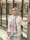 ŞAL-11H&R ButikGül Desen İthal İpek Şal