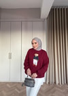 Sweat-201H&R ButikAyıcıklı Sweat Bordo