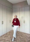 Sweat-201H&R ButikAyıcıklı Sweat Bordo