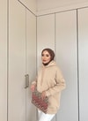Sweat-228H&R ButikBoncuklu Sweat Camel