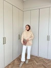 Sweat-228H&R ButikBoncuklu Sweat Camel