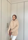 Sweat-228H&R ButikBoncuklu Sweat Camel