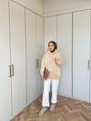 Sweat-228H&R ButikBoncuklu Sweat Camel