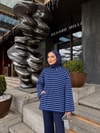 HR-3431H&R ButikHr- Çizgili 2 İplik Sweat Lacivert