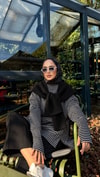 HR-3431H&R ButikHr- İnce Çizgili 2 İplik Sweat Siyah
