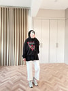 Sweat-208H&R ButikMuadil ? Kırmızı Detaylı Sweat Siyah