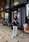 Sweat-189H&R ButikOlla Sim Detaylı Sweat Ön V Siyah