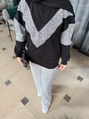 Sweat-189H&R ButikOlla Sim Detaylı Sweat Ön V Siyah