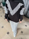 Sweat-189H&R ButikOlla Sim Detaylı Sweat Ön V Siyah