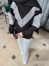 Sweat-189H&R ButikOlla Sim Detaylı Sweat Ön V Siyah