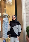 Sweat-189H&R ButikOlla sim Detaylı Sweat Yan Çizgili Siyah