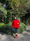 HR-3435H&R ButikOversize Sweat Kırmızı