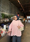 HR-3435H&R ButikOversize Sweat Pembe