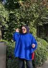HR-3490H&R ButikOversize Sweat Saks Mavisi
