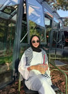 HR-2873H&R ButikSiva Kolu Kesik Detaylı Sweat Beyaz
