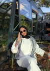 HR-2873H&R ButikSiva Kolu Kesik Detaylı Sweat Beyaz