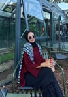 HR-3051H&R ButikSiva Kolu Kesik Detaylı Sweat Bordo