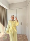 HR-0006H&R ButikAh-Elana Fırfır Detaylı Pantolonlu Takım Sarı