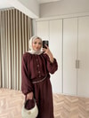 HR-0038H&R ButikAley Gofre Takım Bordo