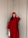 HR-2869H&R ButikBel-Esla 3'lü Takım Kırmızı