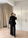 HR-01159H&R ButikBet-Leis Taşlı Modal Takım Siyah