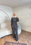 TAKM-1948H&R ButikDuen Kırışık Takım Antrasit