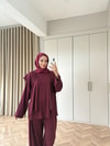 TAKM-2281H&R ButikDuq-Huga Oysh Takım Bordo