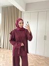 TAKM-2281H&R ButikDuq-Huga Oysh Takım Bordo