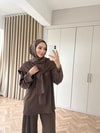 TAKM-2283H&R ButikDuq-Huga Oysh Takım Kahve