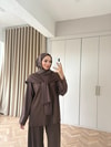 TAKM-2283H&R ButikDuq-Huga Oysh Takım Kahve