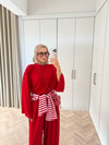 HR-3250H&R ButikEk - Diva Oysh Takım Kırmızı