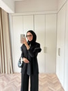 HR-3240H&R ButikEk- Fina Yelekli Takım Siyah