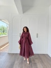 TAKM-1986H&R ButikEkim Etekli Takım Bordo