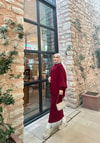 TAKM-1820H&R ButikEylül Balon Kol Etekli Takım Bordo