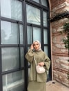 TAKM-1820H&R ButikEylül Balon Kol Etekli Takım Haki