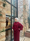 TAKM-1820H&R ButikEylül Balon Kol Etekli Takım Bordo