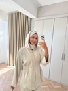 HR-2921H&R ButikFus- Dina Yan Detaylı Oysh Takım Bej