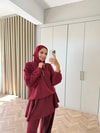 HR-2934H&R ButikFus- Nura Oysh Takım Bordo