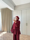 HR-2934H&R ButikFus- Nura Oysh Takım Bordo